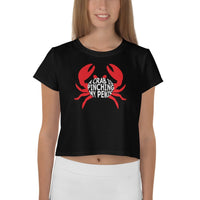 A Crab Is Pinching My Penis Crop Top - Shirt Bimbo - 