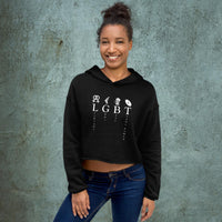 Lesbians Guns Beer Trans Women - Crop Hoodie