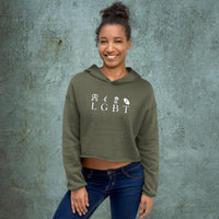 Lesbians Guns Beer Trans Women - Crop Hoodie