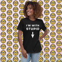 I'm With Stupid - Fitted Tee