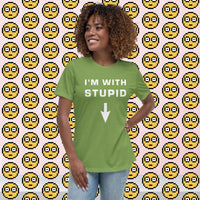 I'm With Stupid - Fitted Tee