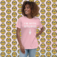 I'm With Stupid - Fitted Tee