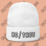 He/They Cool Pronoun Beanie