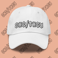She/They Cool Pronoun Dad Hat