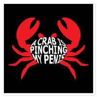 A Crab is Pinching my Penis Stickers